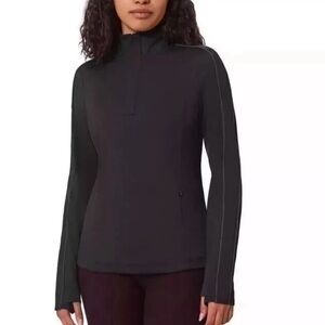 Mondetta Black Active 1/4 Zip Long Sleeve Top